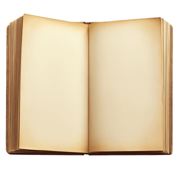 Floating antique book